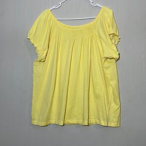 Jennifer Lauren Plus Women’s Top. 3X Yellow